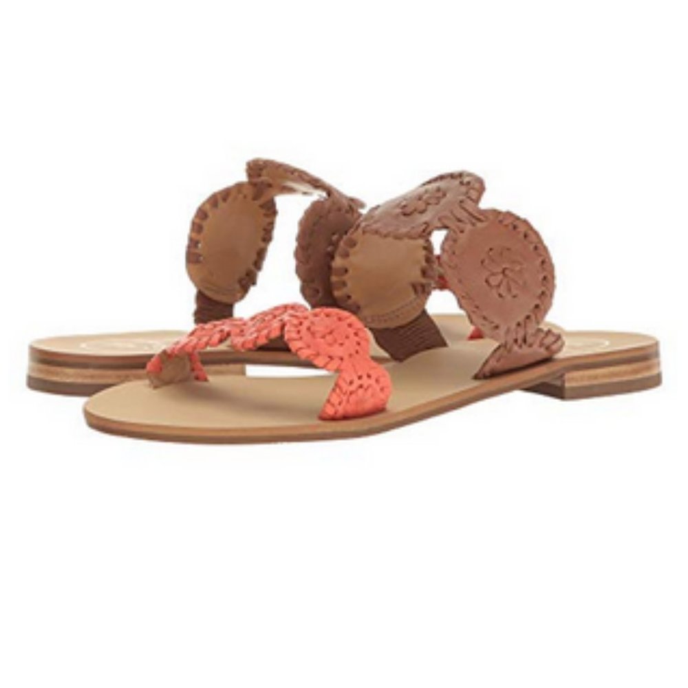 JACK ROGERS Leather Slide Sandals - Picture 3 of 3